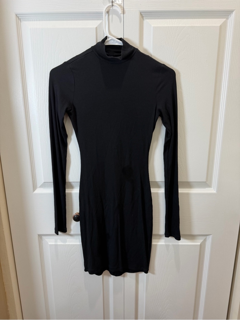 SKIMS Ribbed Modall Black Mini Dress Small - Picture 2 of 6